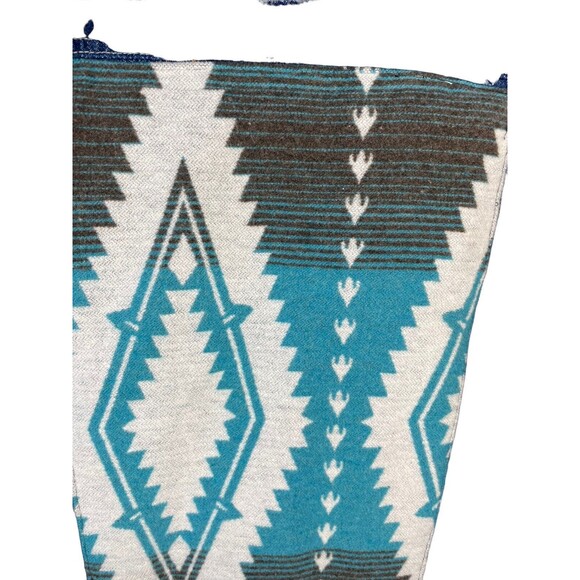 Womens Coldwater‎ Creek Denim Jacket Blue Size M American Biker  Aztec Blanket - Picture 4 of 10